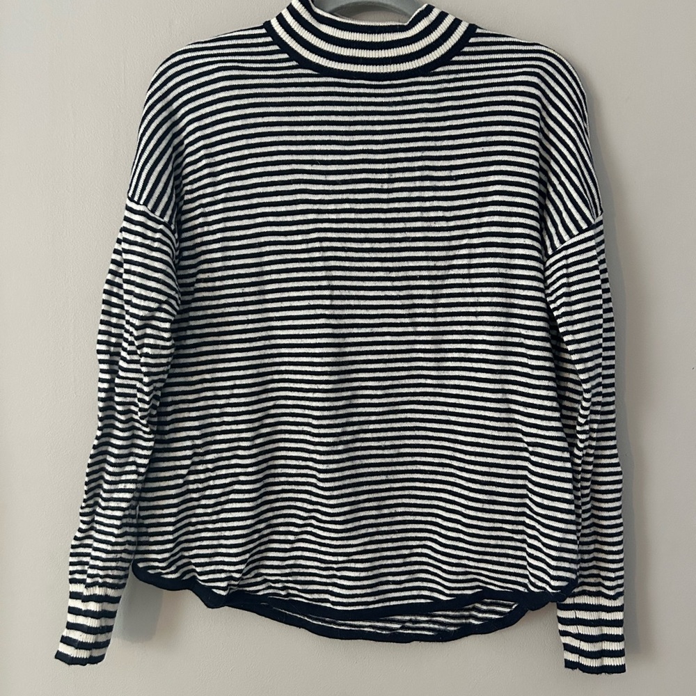 Madewell Navy and Cream Striped Sweater